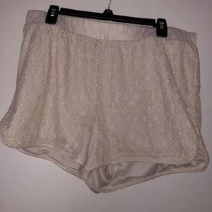White Lace Shorts